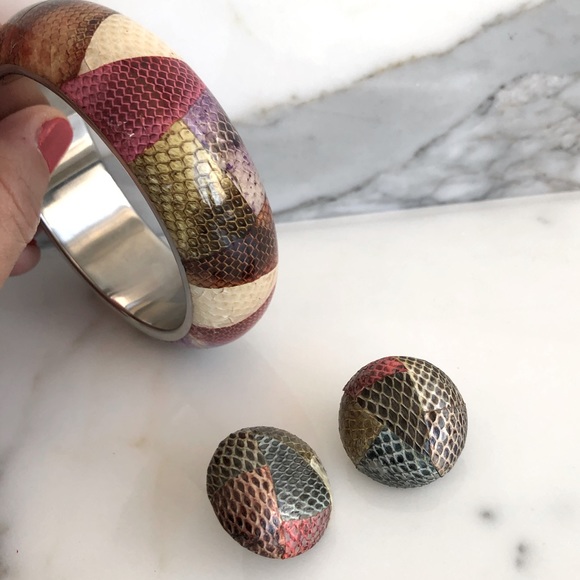 Snakeskin Earrings & Bracelet - Picture 9 of 10